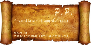 Prandtner Pompónia névjegykártya